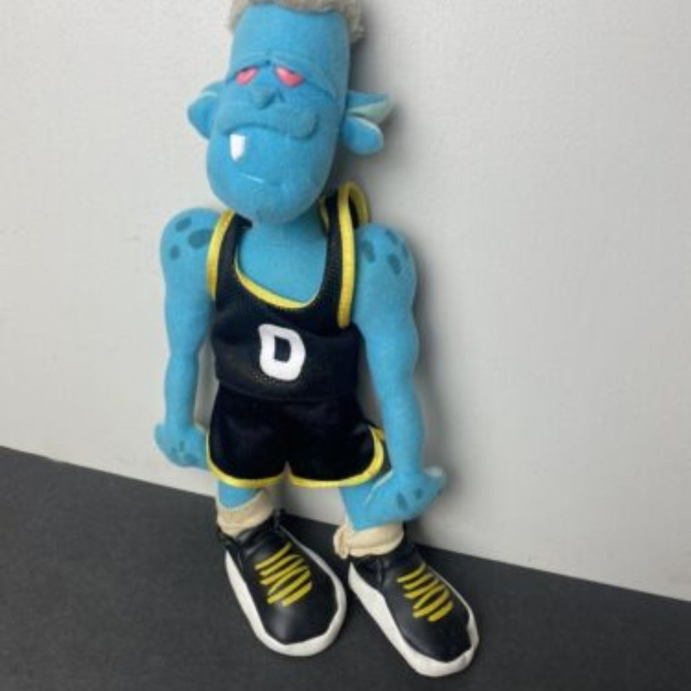 1996 McDonald's Space Jam Blanko Stuffed Plush Blue Monster Figure Collectible